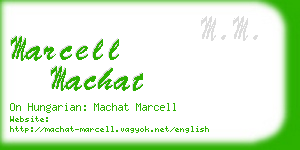 marcell machat business card